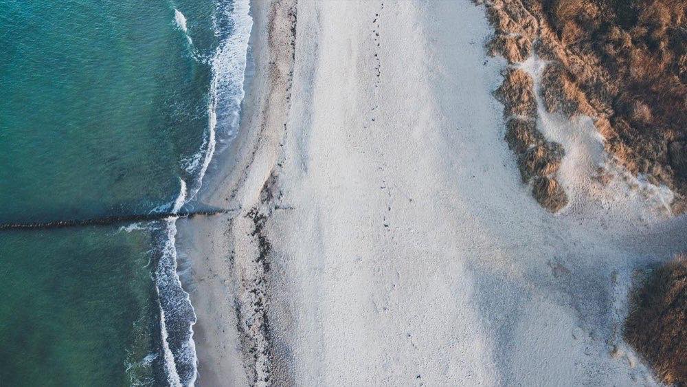 beach, drone image, aerial view, drone