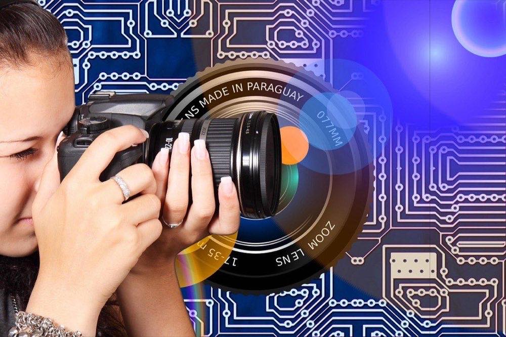 photographer, girl, camera, digital