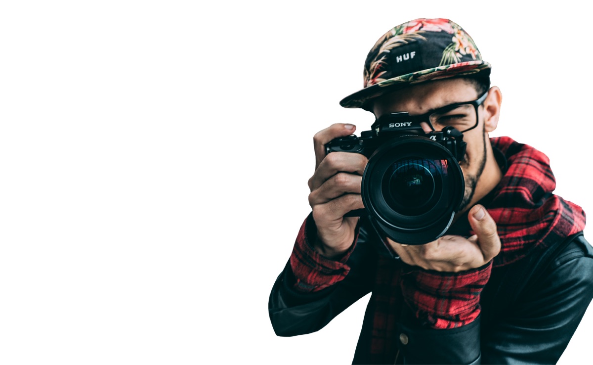 guy, camera, click, picture