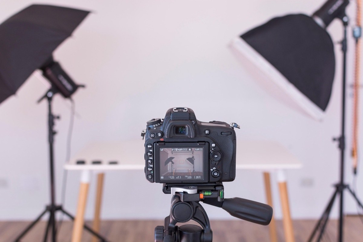 studio, camera, light setup, photography