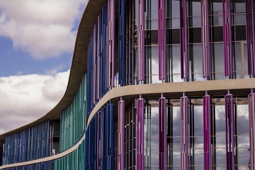 building, modern, lines, curves