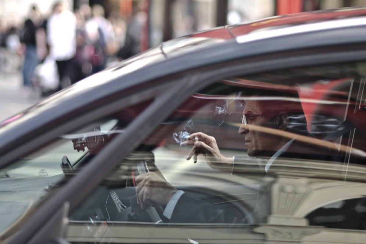 driver, car, street, man