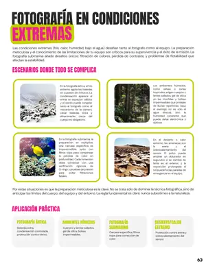 Tarjeta 34: Fotografía en condiciones extremas y submarina