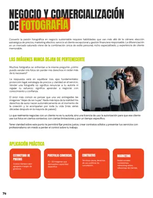 Tarjeta 41: Negocio y comercialización de fotografía