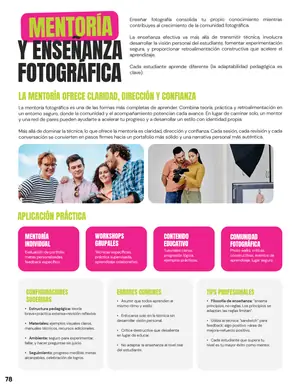 Tarjeta 44: Mentoría y enseñanza fotográfica