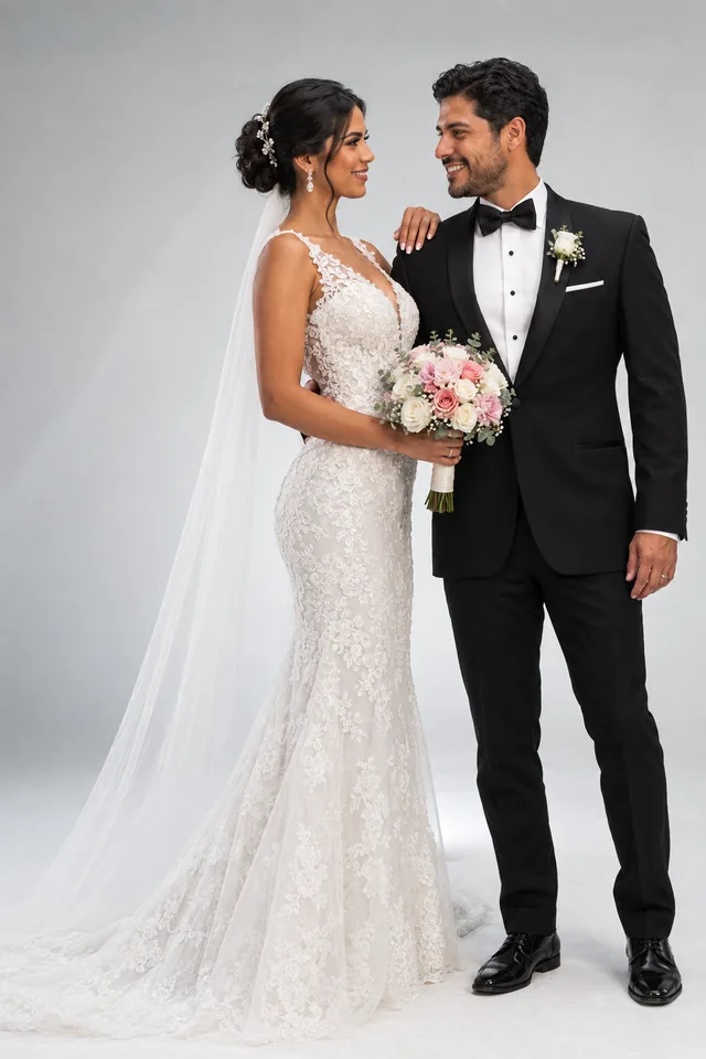 Muestra de poses de Poses de Boda: Los dos de pie