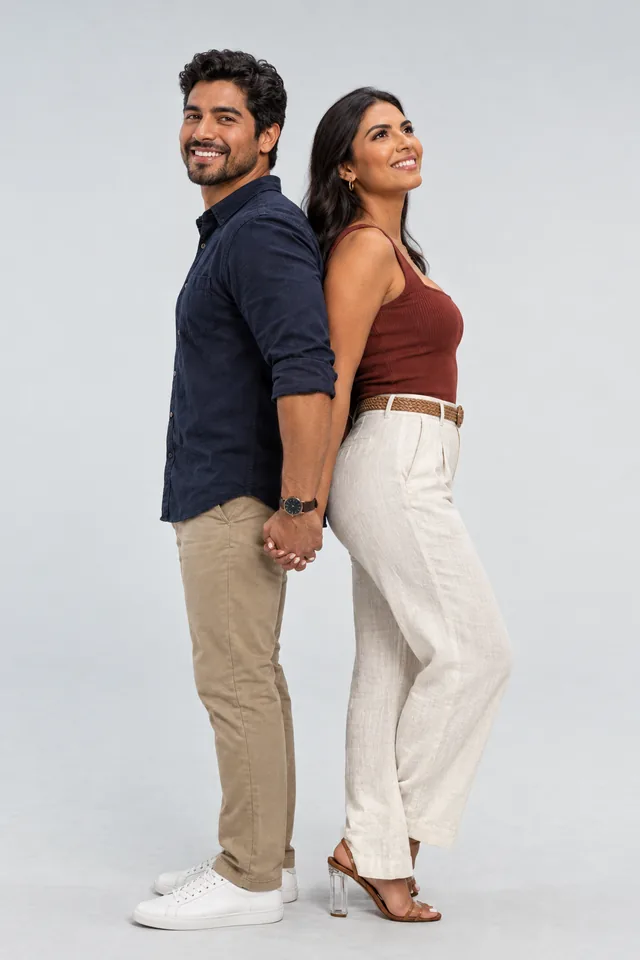 Muestra de poses de Poses en Pareja: De espaldas